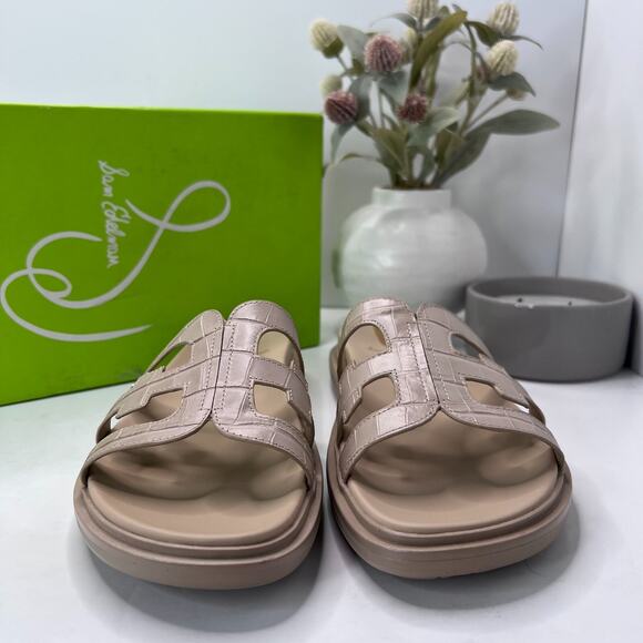 Sam Edelman Valeri Oak Croc Platform Slide Sandals I0103L5201 Women’s 11M NWB - Picture 5 of 10